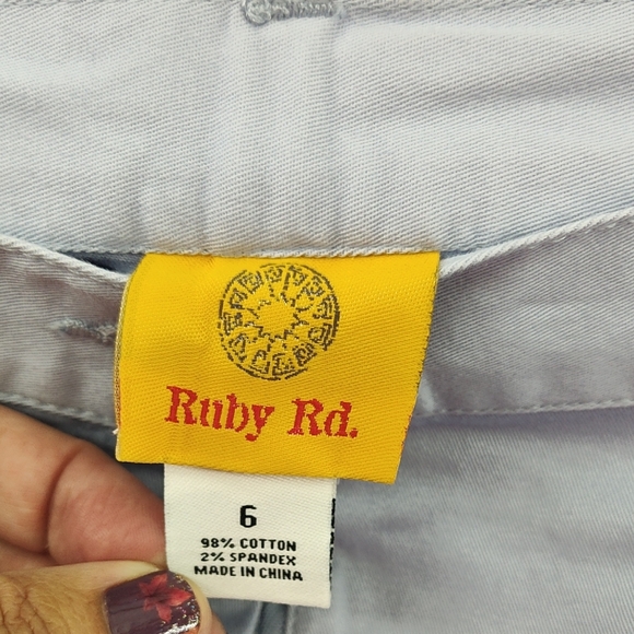 Ruby Rd. Soft Blue Pants - Picture 2 of 6